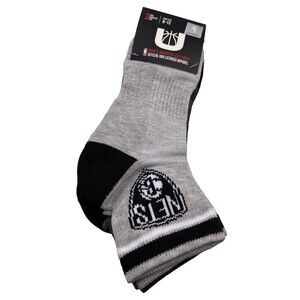 Men’s Brooklyn Nets Socks Size 6-12 Icerbrand 3 Pairs Quarter Cut Socks